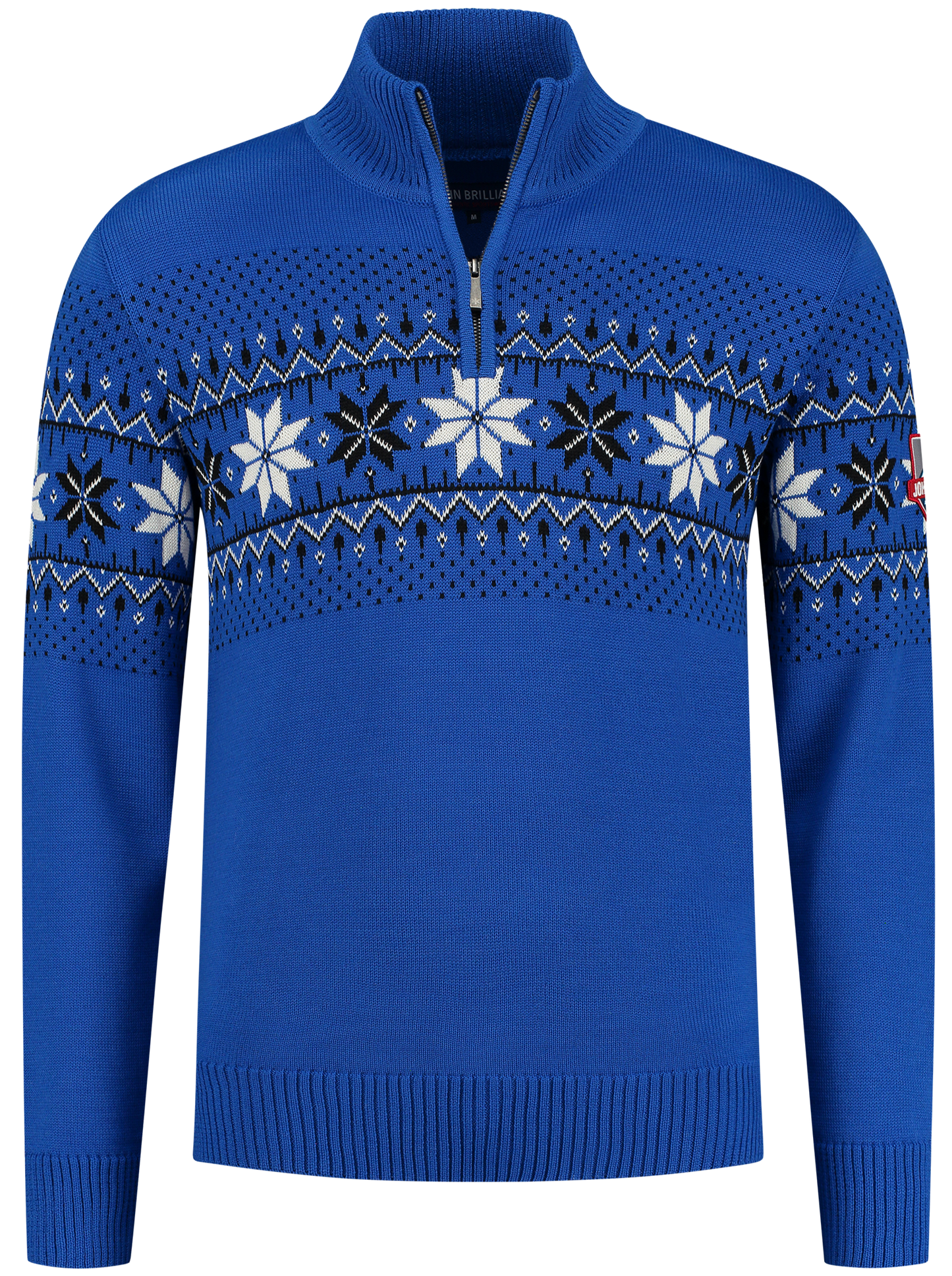 John Brillant Norwegian Mens Pullover Merino, Blue