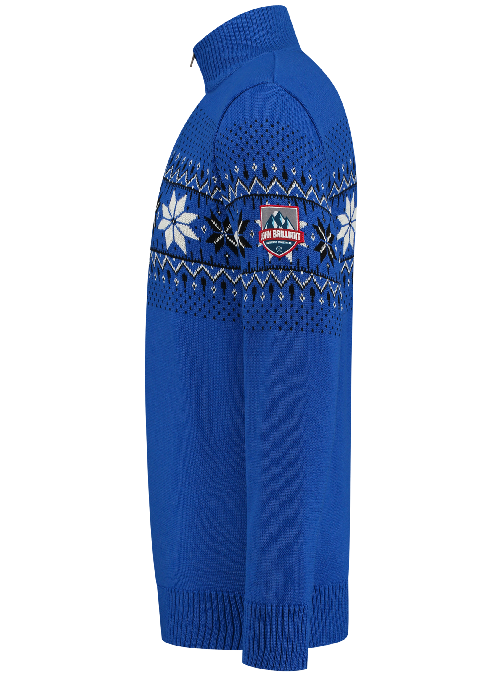 John Brillant Norwegian Mens Pullover Merino, Blue