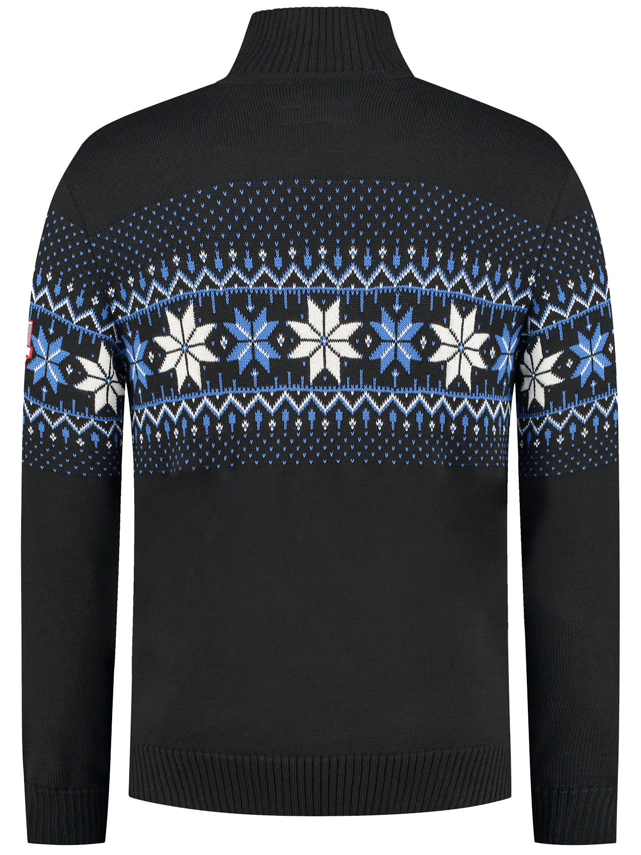 John Brillant Norwegian Mens Pullover Merino, Black