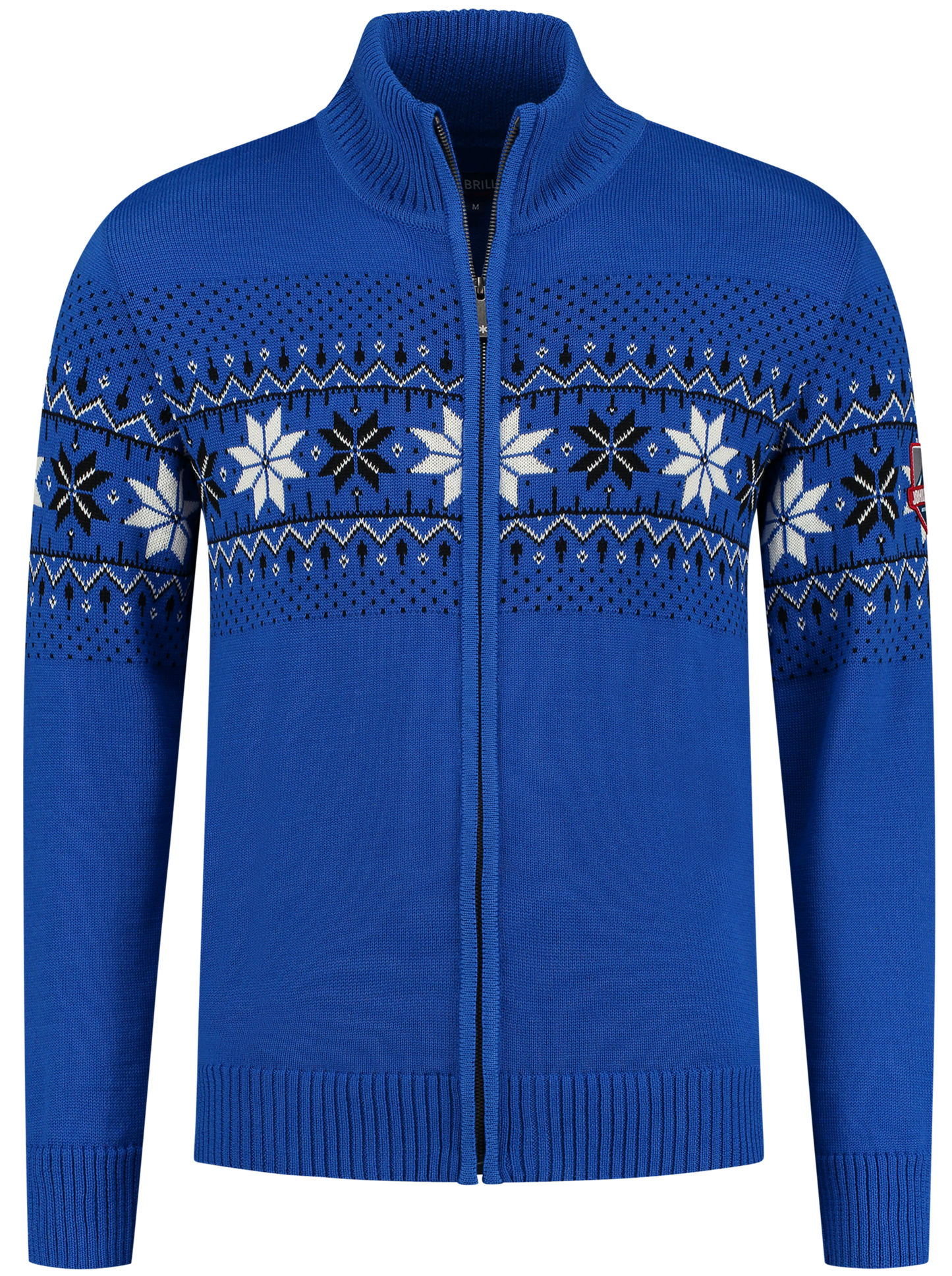 John BrillantNorwegian Mens Cardigan Merino, Blue