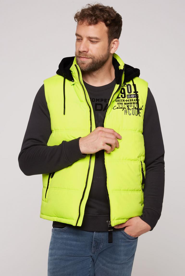 Outdoor vest with detachable sweat hood