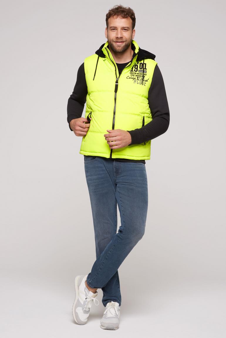 Outdoor vest with detachable sweat hood