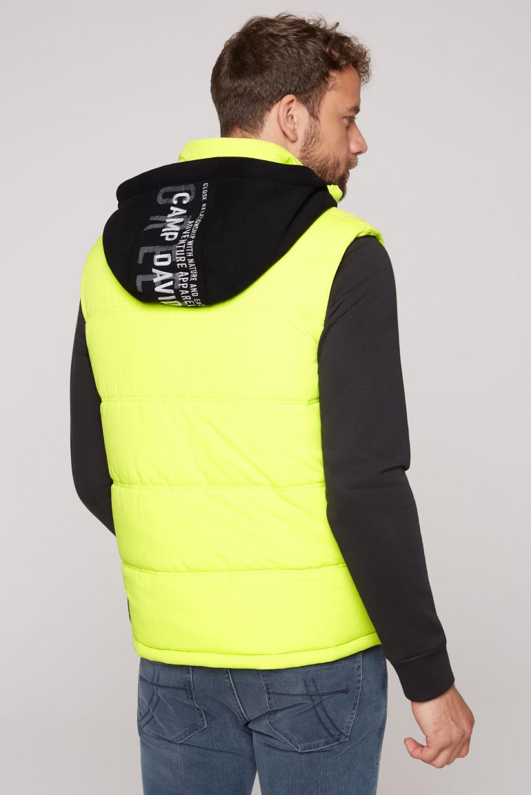 Outdoor vest with detachable sweat hood