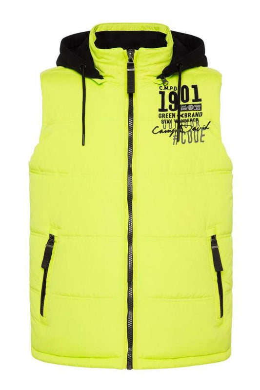 Outdoor vest with detachable sweat hood