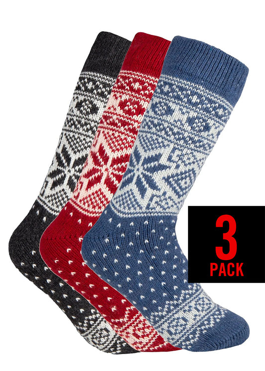 Nordic Wool Socks, 3-Pack "Snowflake"