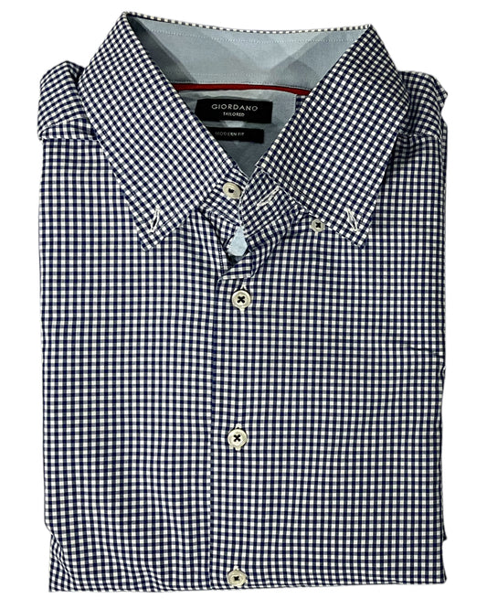 Shirt, check Giordano