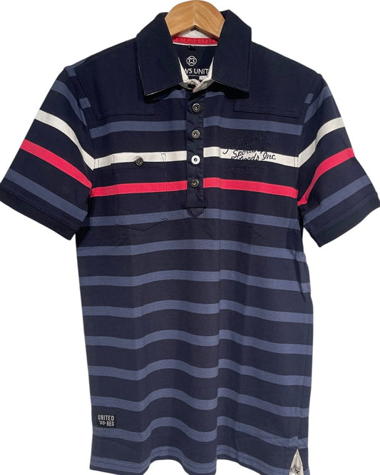 Poloshirt streep navy