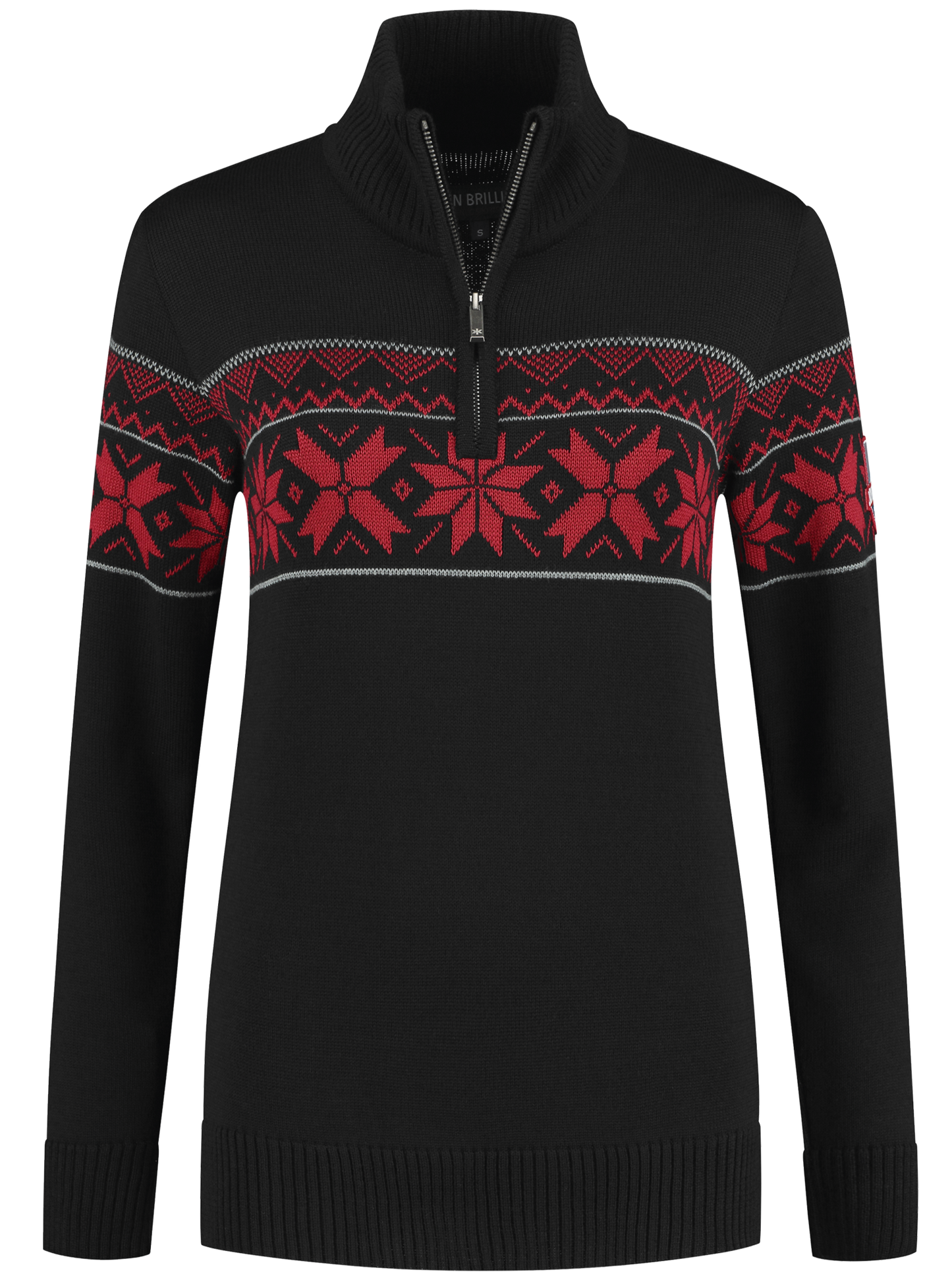 John Brillant Norwegian Womens Pullover Ullgenser, black