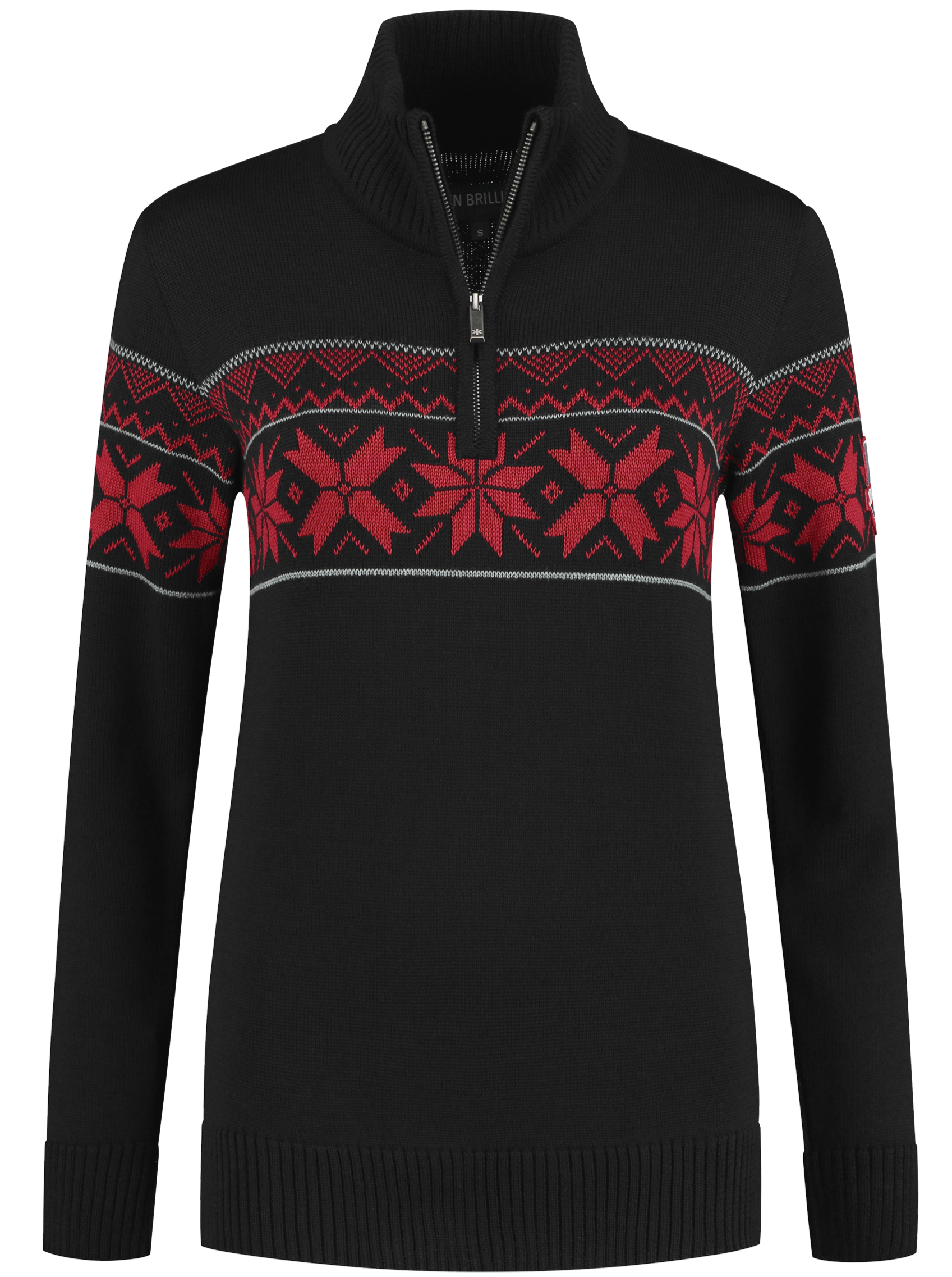 John Brillant Norwegian Womens Pullover Ullgenser, black