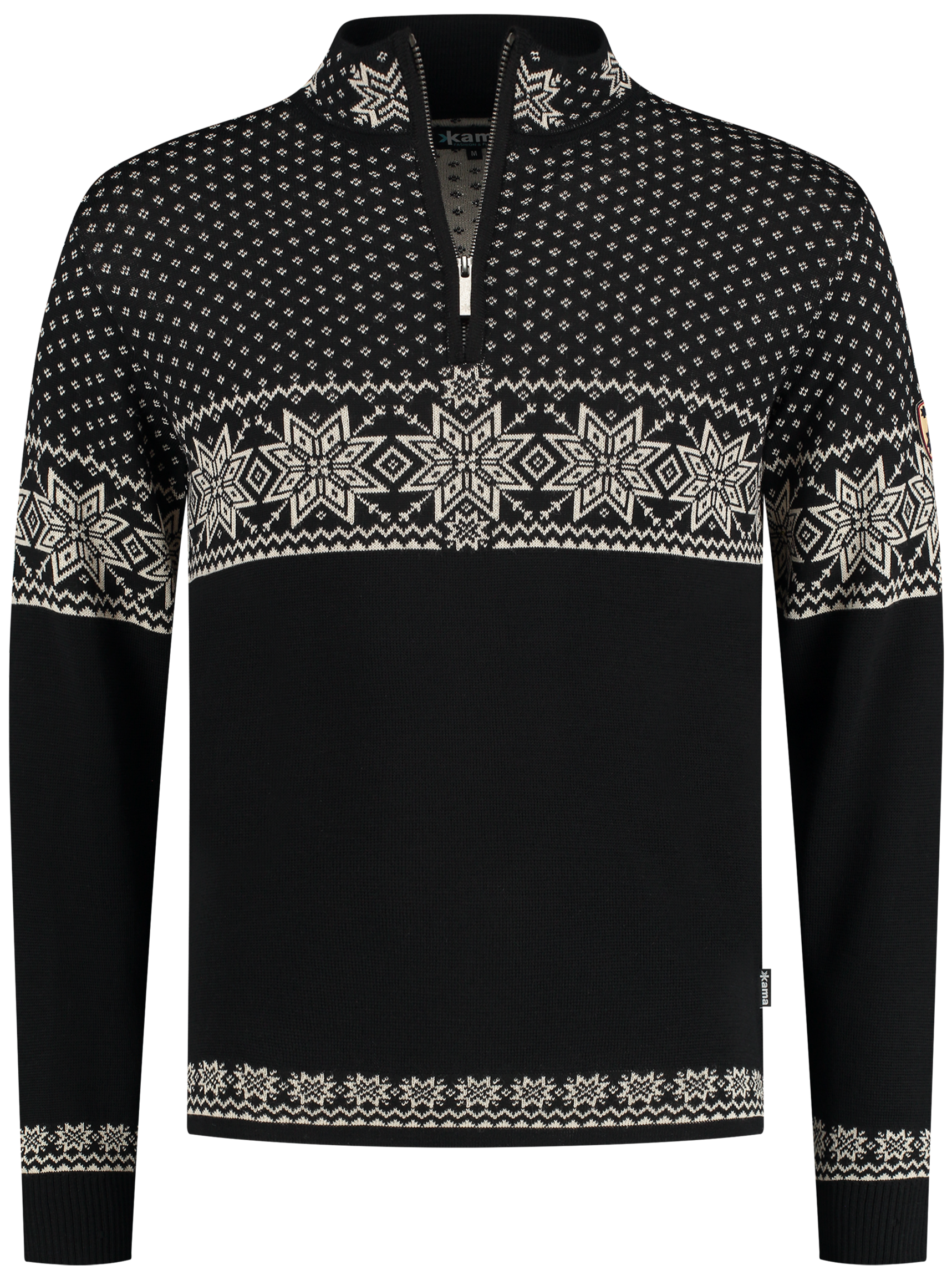 Kama Pullover 100% Merino, Black