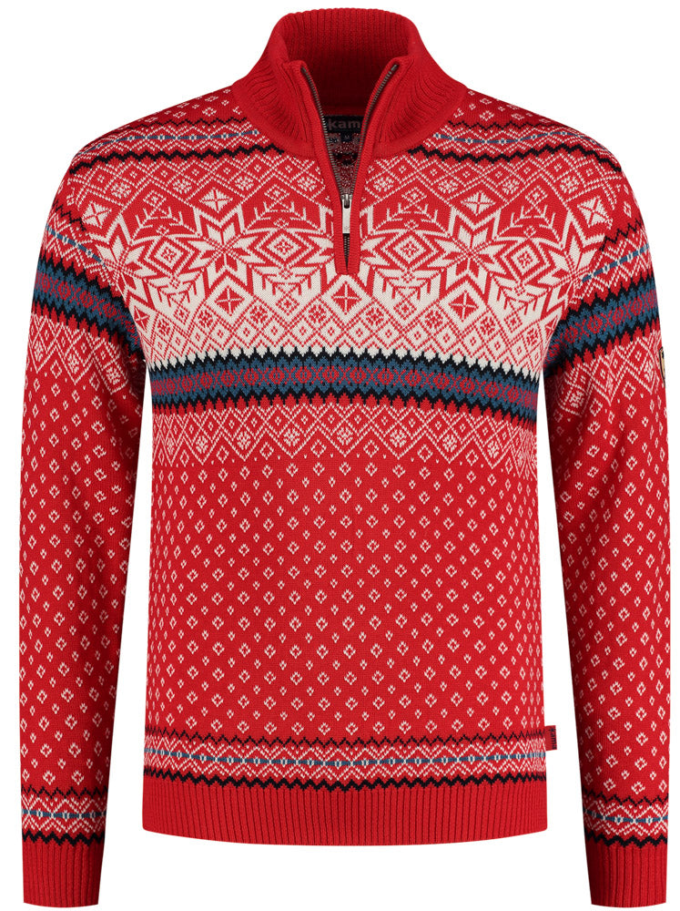 Kama Pullover Merino Nordic, red