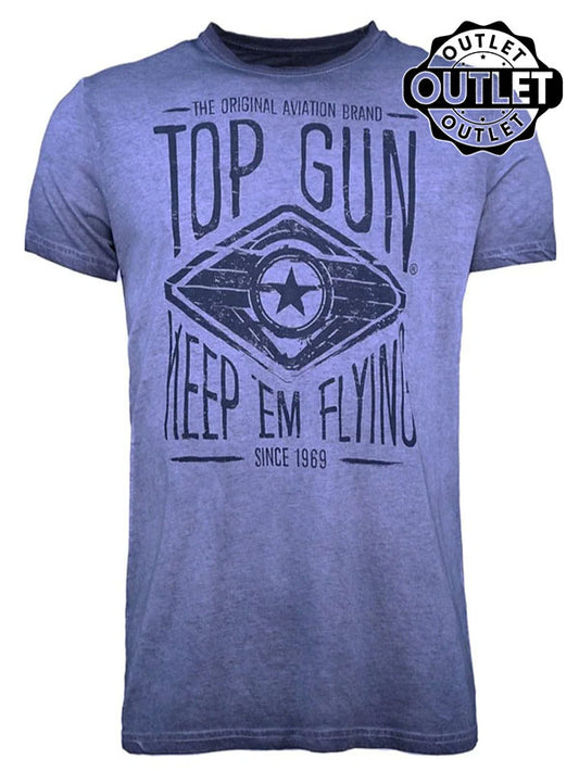 T-shirt col rond en coton "Keep 'm Flying"