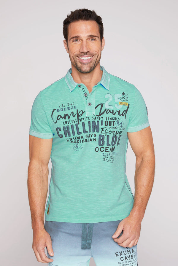 Camp David Beach Poloshirt Fashion Stateshop Mint Life, - Cool short sleeves