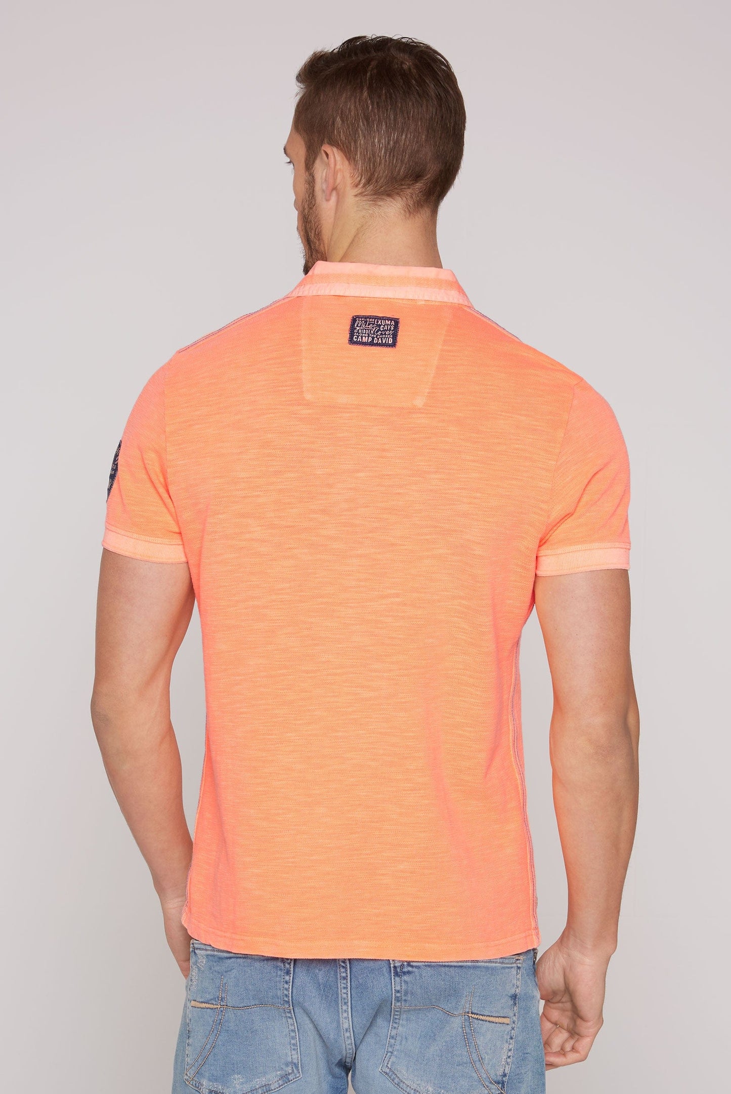 Camp David Poloshirt Beach Life, short sleeves, Sunset Neon