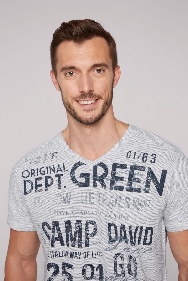 Camp David T-Shirt, Chique Fashion Terre, v-neck Stateshop optic white 