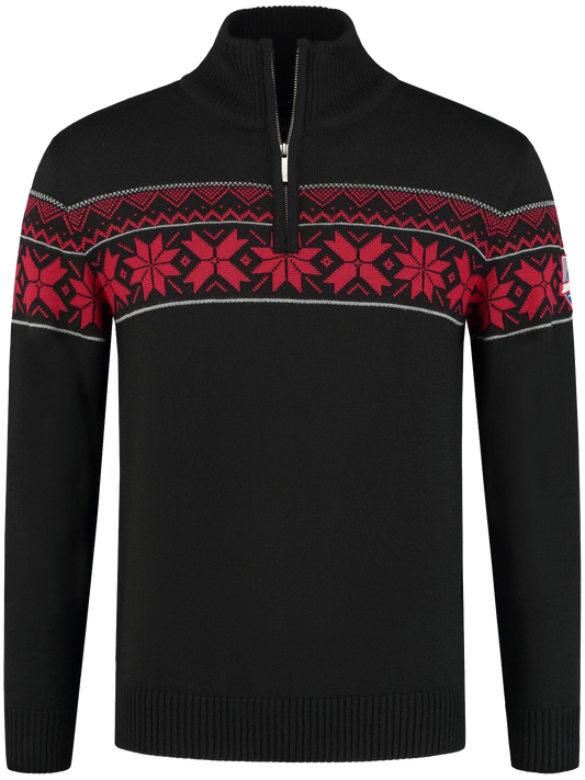 John Brillant Norwegian Mens Pullover Ullgenser, black