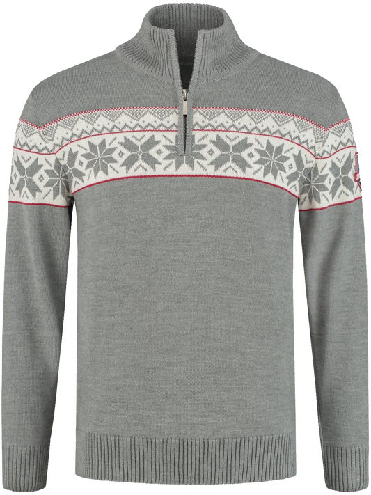 John Brillant Norwegian Mens Pullover Ullgenser, Grey