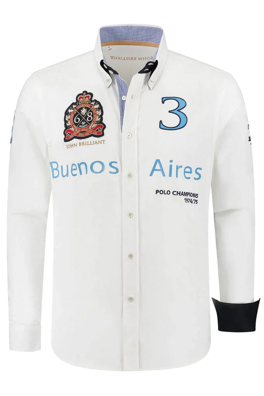 John BrillantShirt Polosport Buenos Aires, white