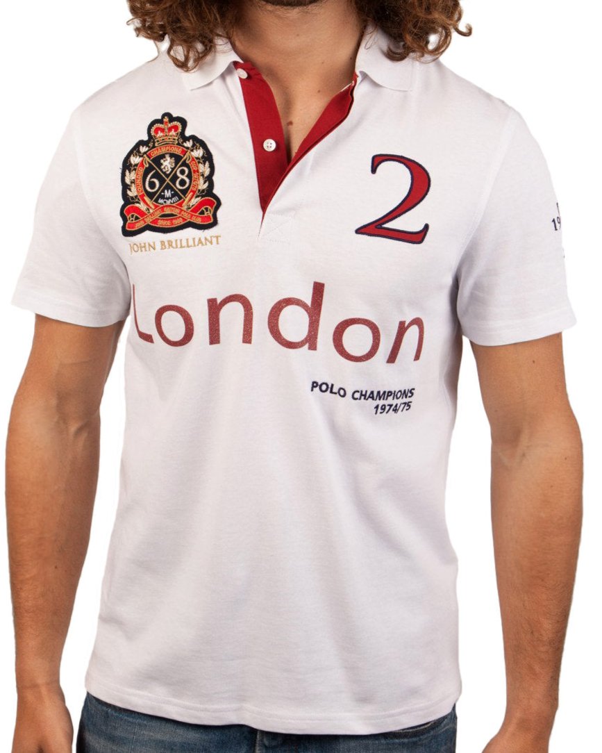 Polo Shirt London, white