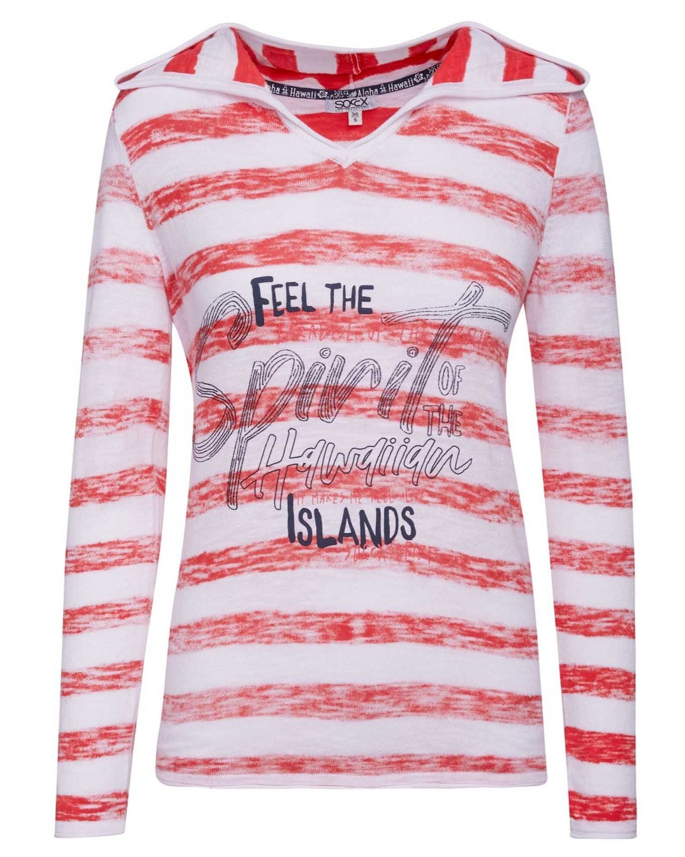 logo print sweater stripe