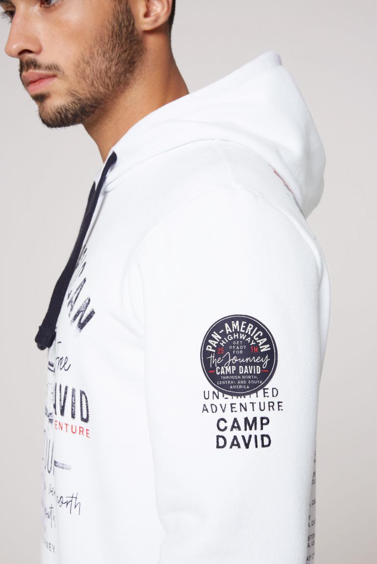 Camp Fashion David Stateshop Kunstwerken mit White Kapuzenpullover auffälligen - in Optic
