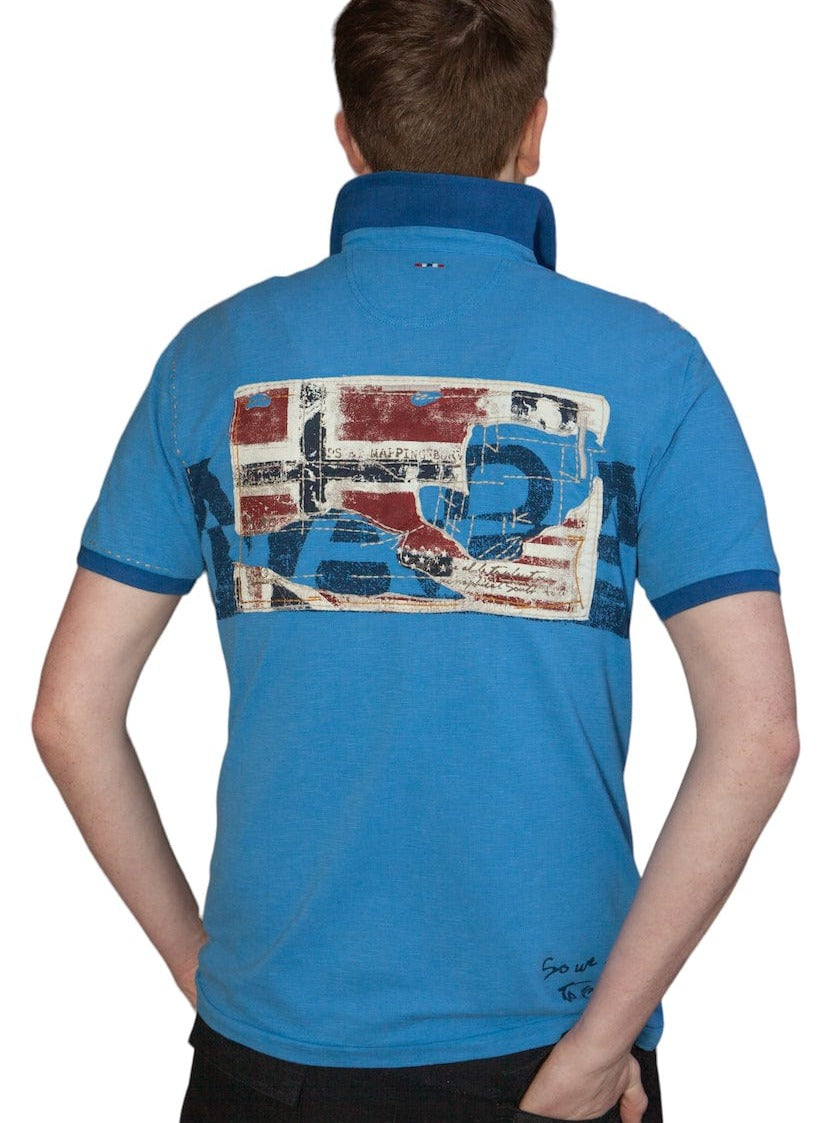 Napapijri Poloshirt Antarctic Fashion - Blau Stateshop Kurzarm