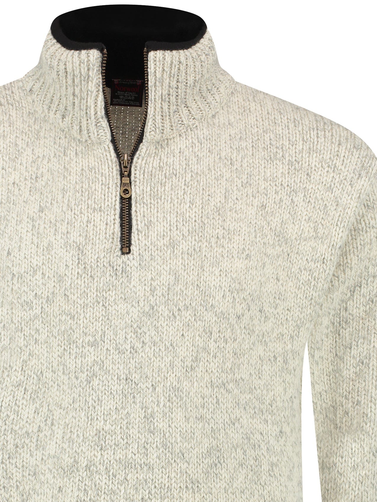 Norfinde Norwegian zip-up sweater in 100% pure new wool