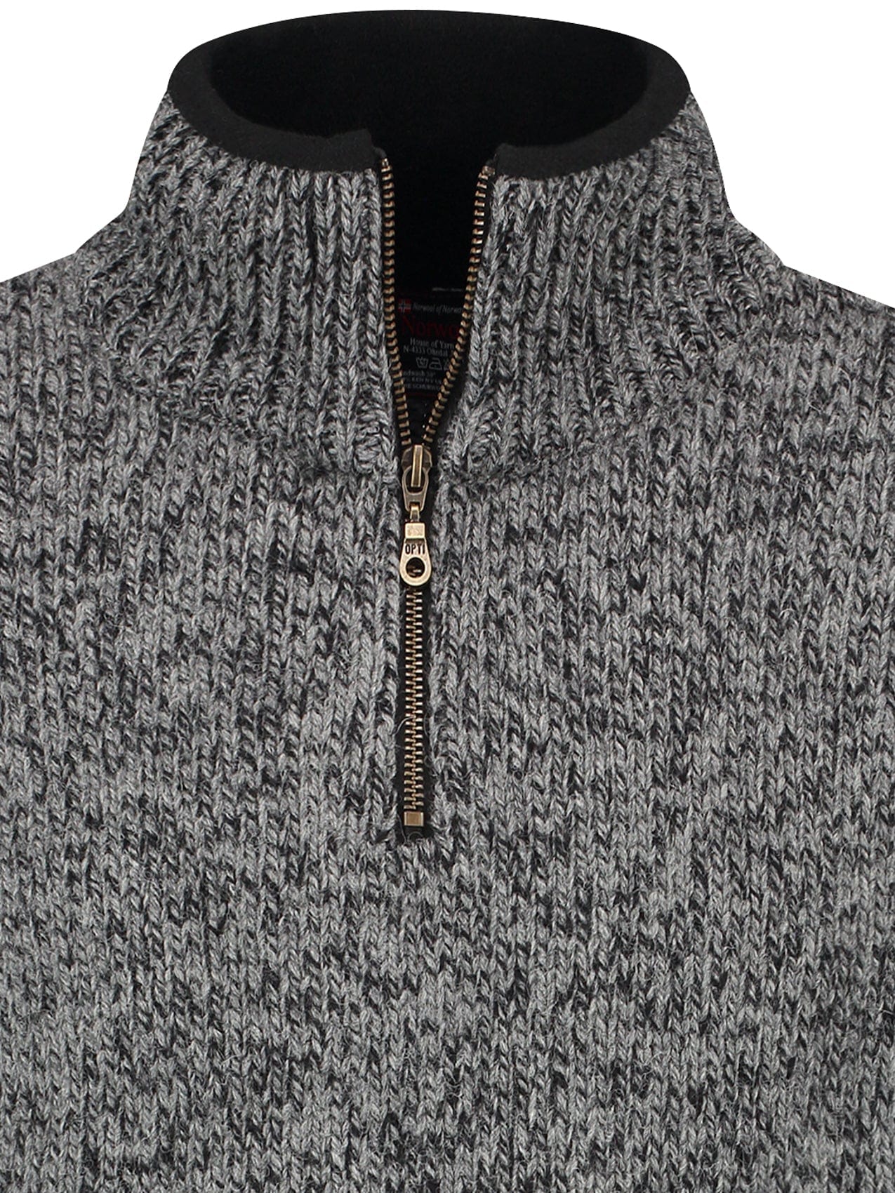 Norfinde Norwegian zip-up sweater in 100% pure new wool