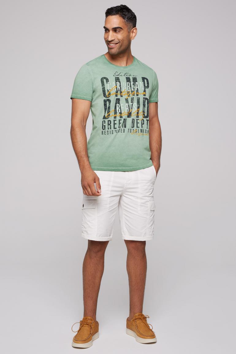 CAMP DAVID T-Shirt with "Caribbean Beats" Print and Puff Accents