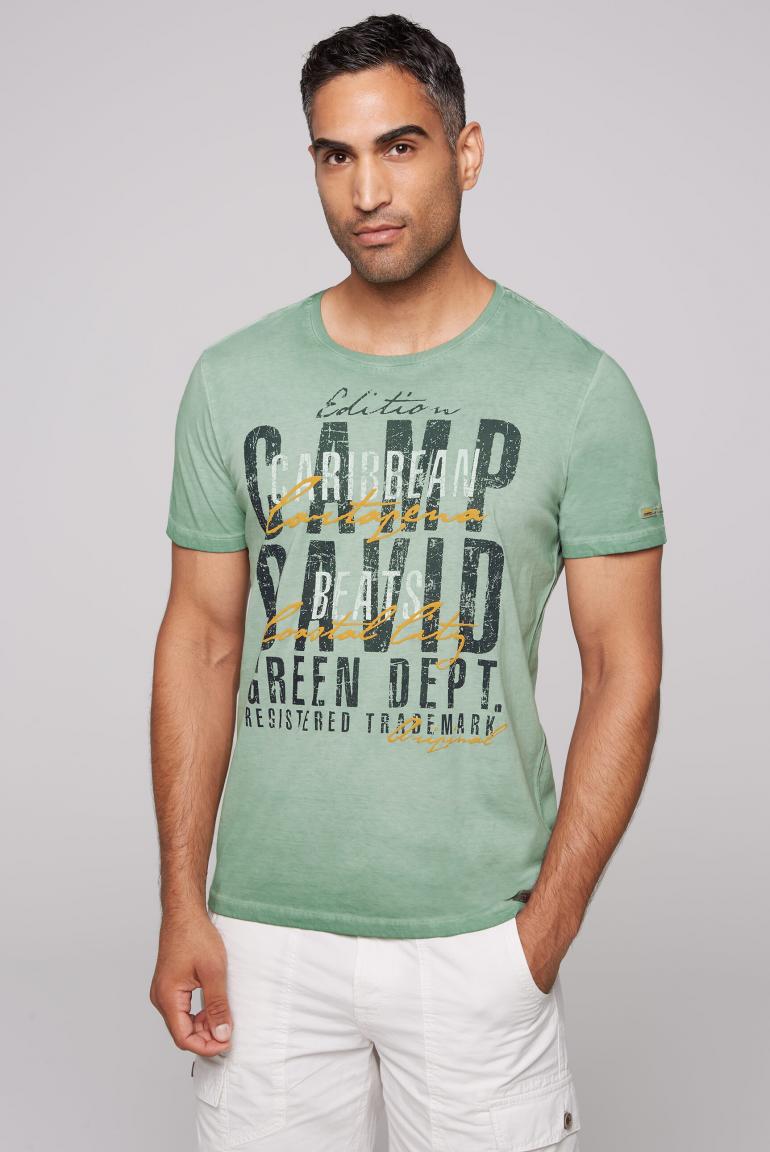 CAMP DAVID T-Shirt with "Caribbean Beats" Print and Puff Accents