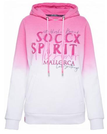 Dip Dye Hooded Sweatshirt with Artwork, Pink