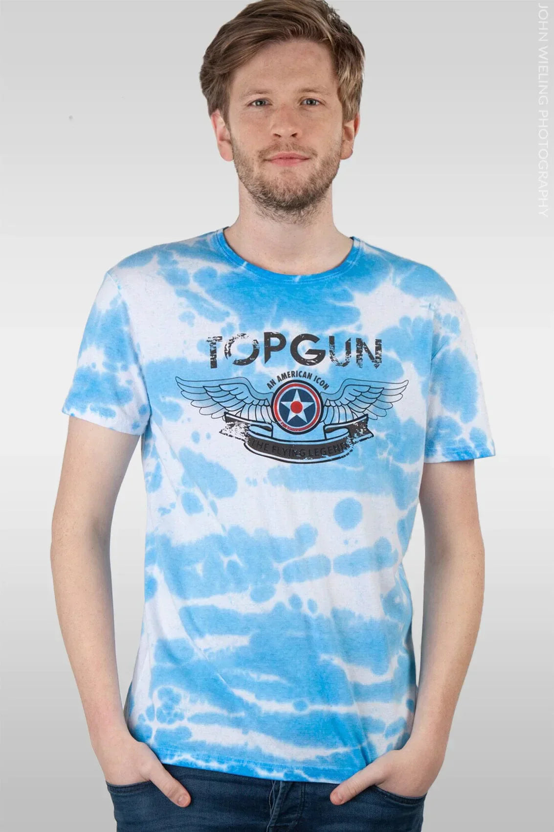 Top Gun T-Shirt "American Icon" camouflage blue