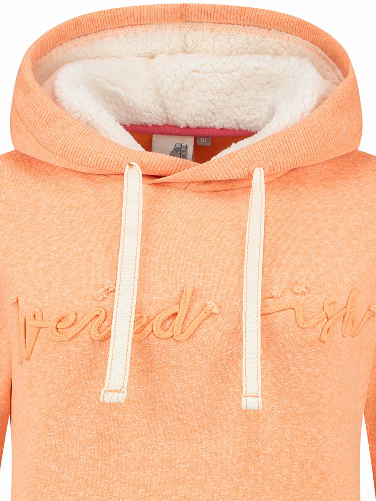 Weirdfish Branded Hoodie, Apricot