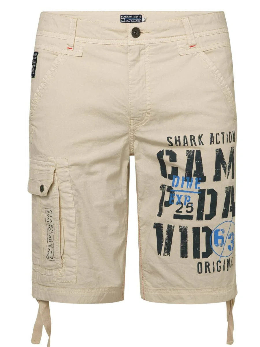 Skater shorts Fashion with printsCamp David leg and logo Stateshop - pocket