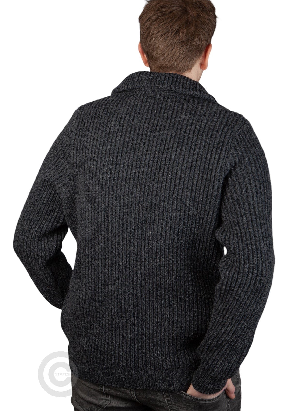 NorfindeHard wearing rib sweater, Charcoal