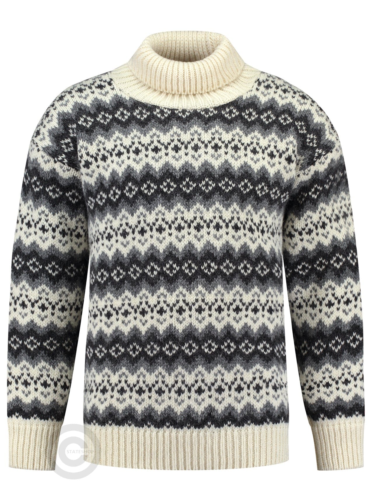 NorfindeIcelandic sweater with roll neck of 100% pure new