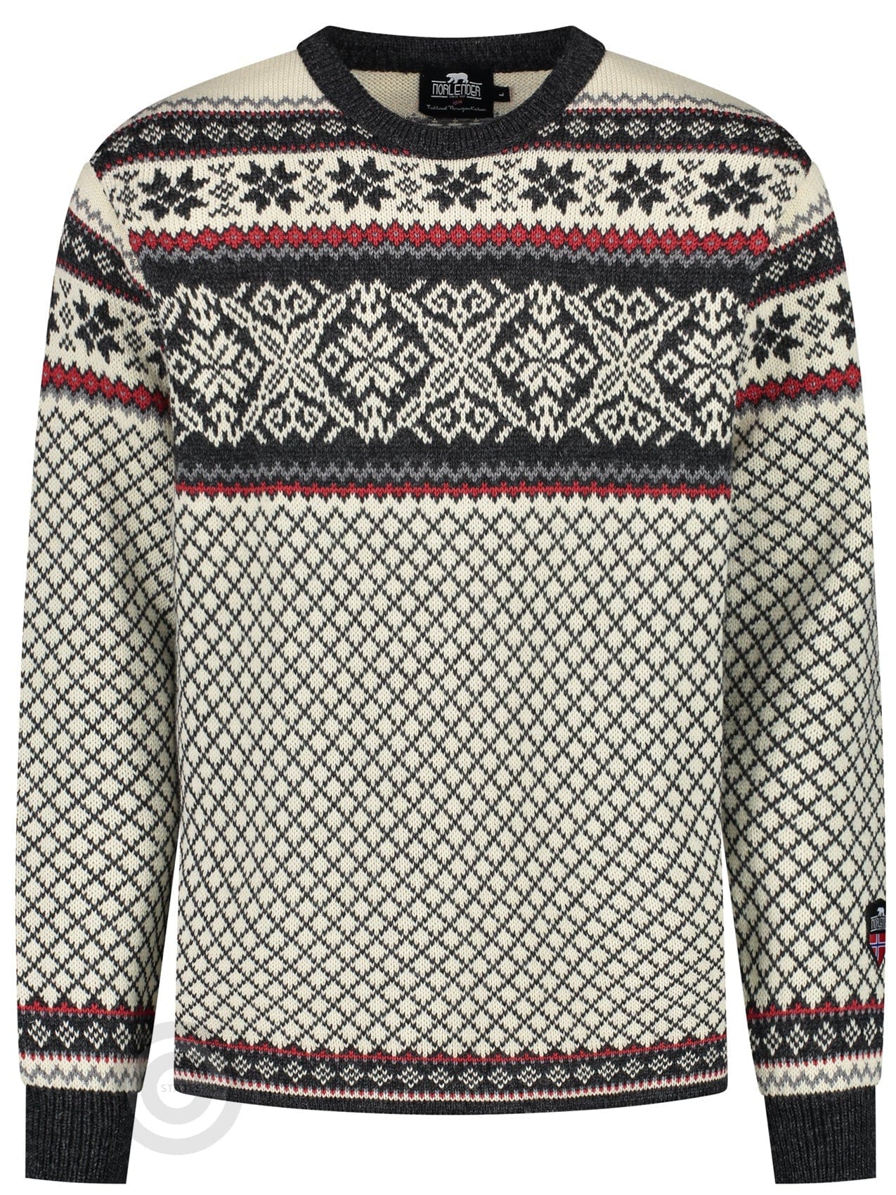 NorfindeNordic crew neck Sweater, off-White