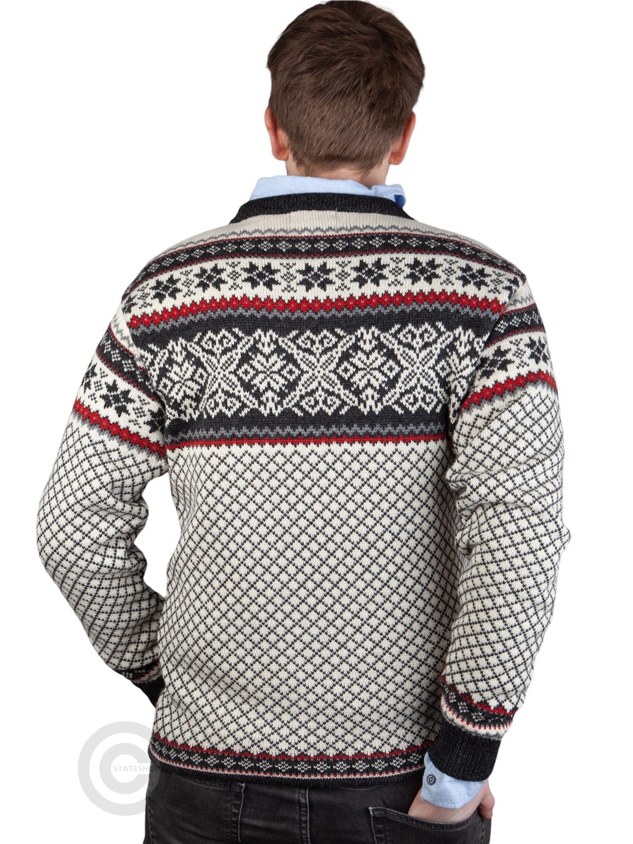 NorfindeNordic crew neck Sweater, off-White