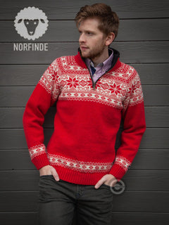 Norfinde, Norwegian sweater in Setesdals design made of 100