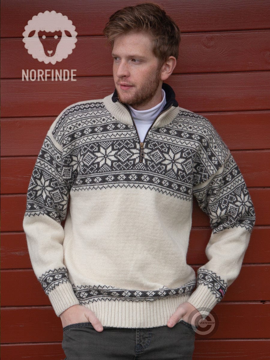 Norfinde Norwegian sweater in Setesdals design made of 100% pure wool