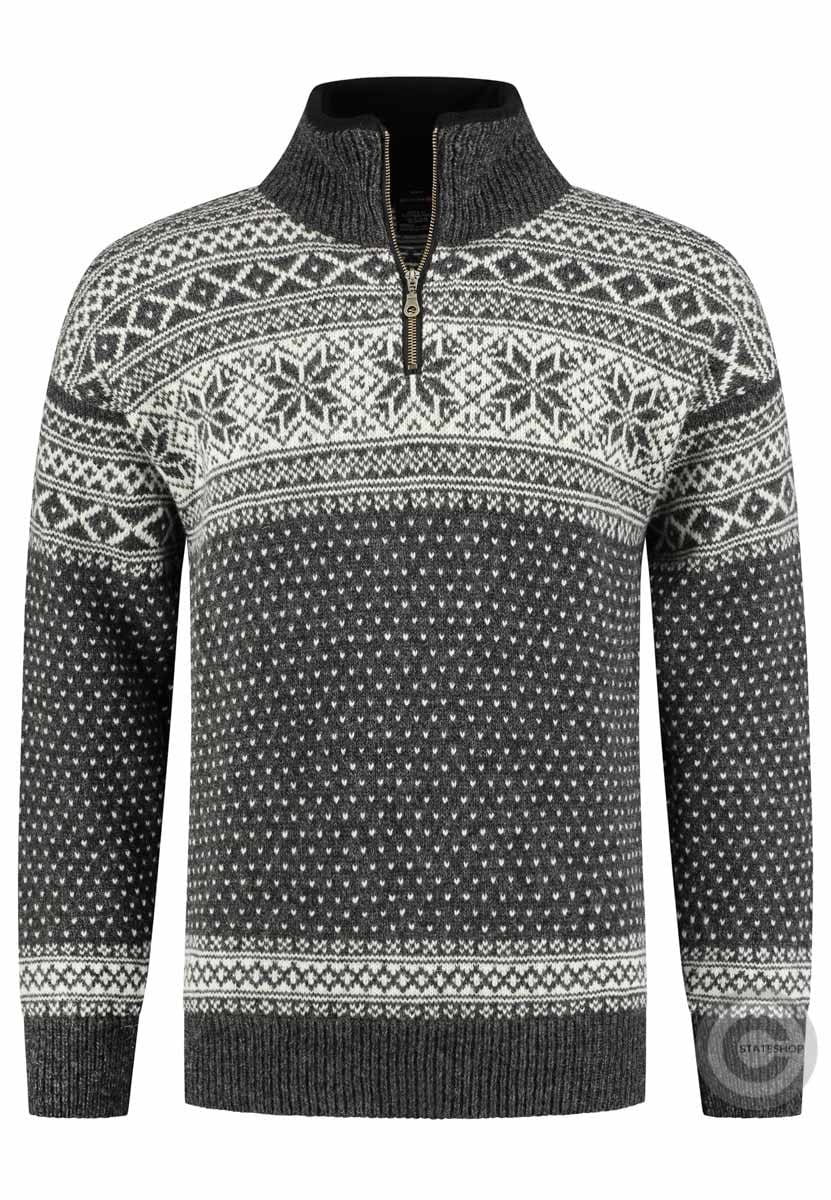 Norfinde Sweater made of 100% pure new Norwegian wool, Grey