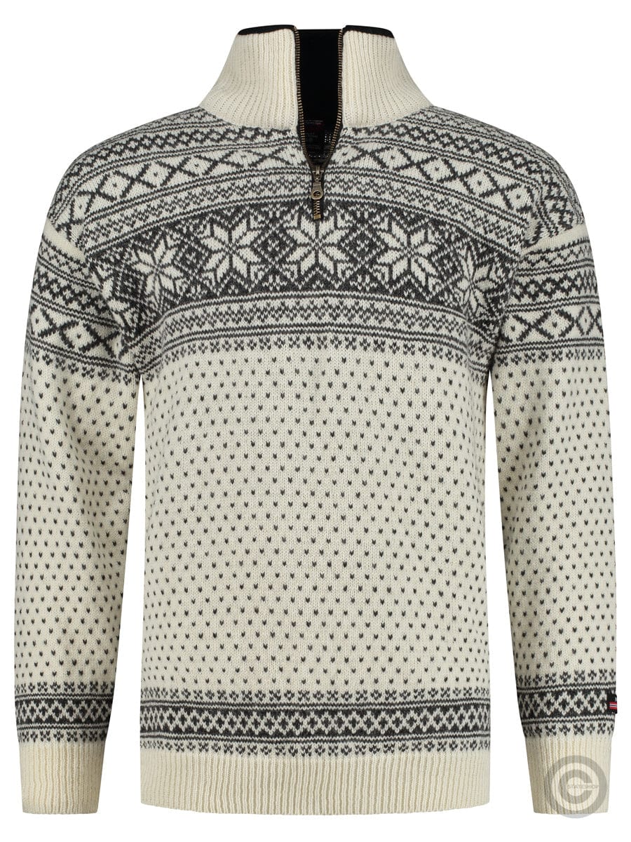 NorfindeSweater made of 100% pure new Norwegian wool, off-White