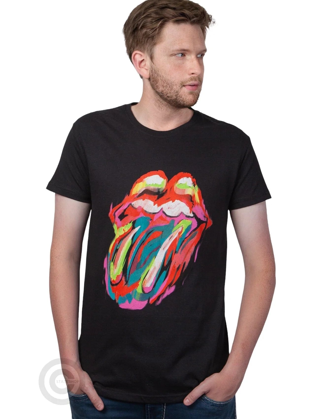 RockstarzThe Rolling Stones "Brushstroke Tongue" Black