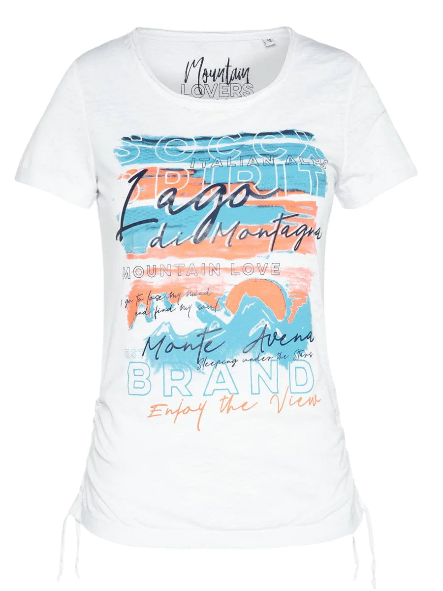 Soccx T-Shirt Fashion Stateshop - mit und Aufdruck Seitenrüschen